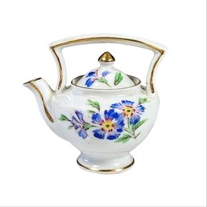 Vintage Miniature Japan Floral Teapot Hand Painted